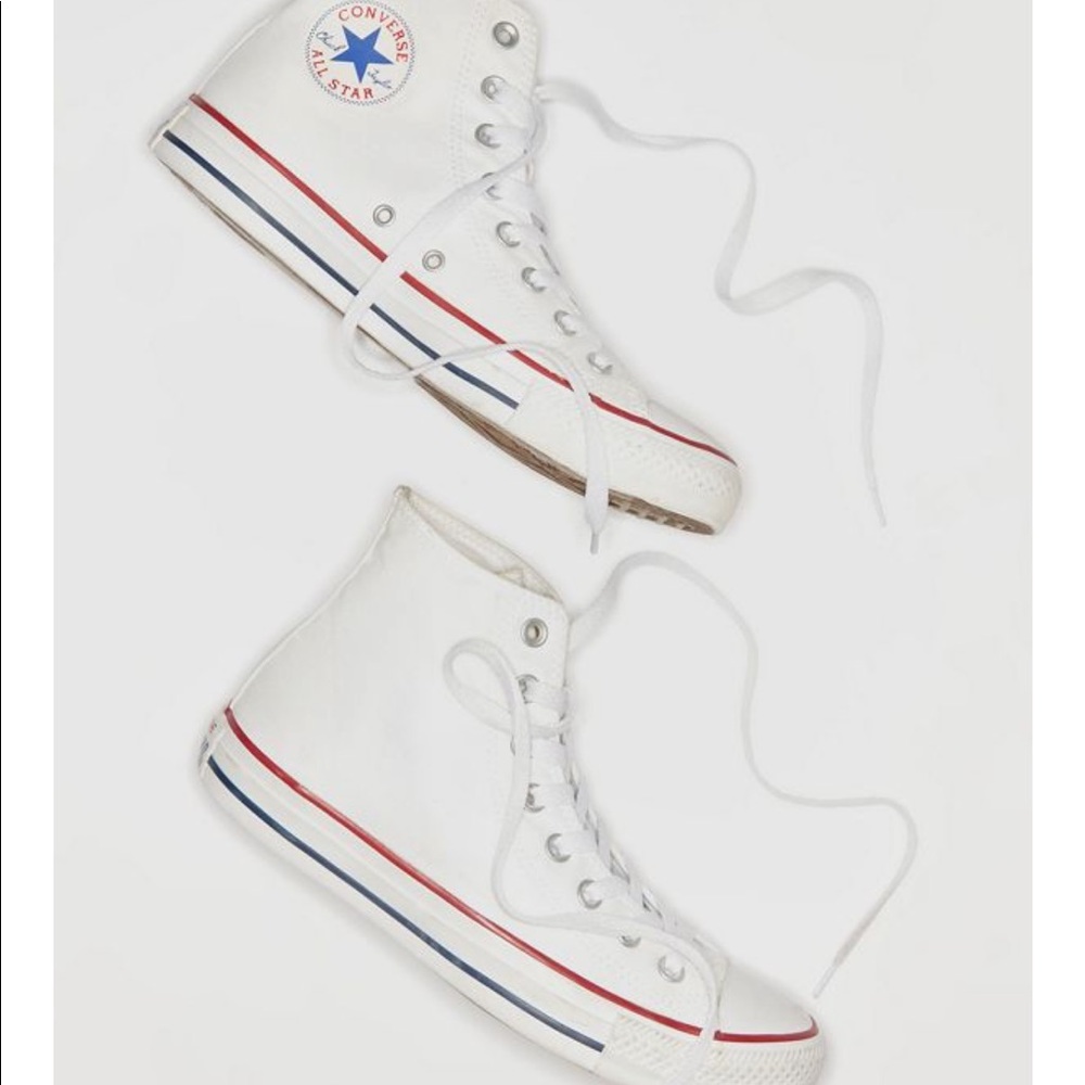 White Converse Chuck Taylor High Tops